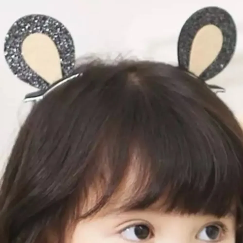 Sparkly Bear Ear Hair Clip Barrettes NWT Set of Two